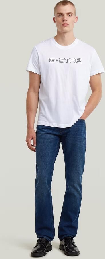 G-Star RAW Outline Corporate Script Logo T-Shirt Wit Heren - Foto 6