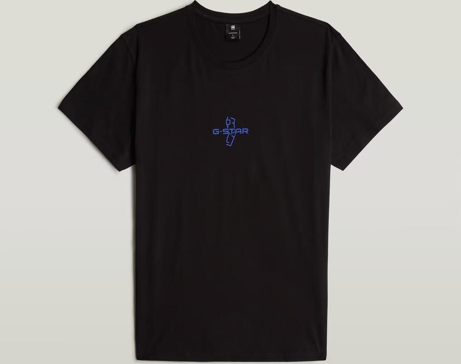 G-Star RAW Outline Logo T-Shirt Zwart Heren