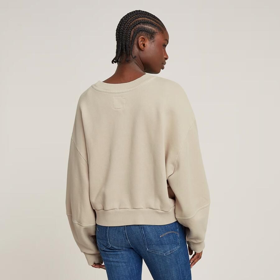 G-Star RAW Overdyed Big Sleeve Oversized Sweater Beige Dames - Foto 2