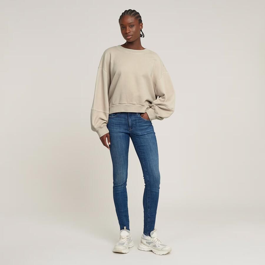 G-Star RAW Overdyed Big Sleeve Oversized Sweater Beige Dames - Foto 3