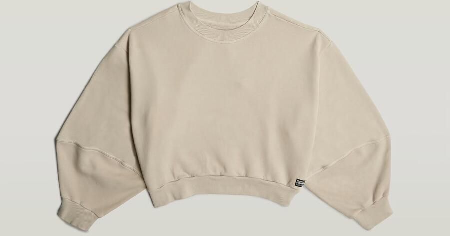 G-Star RAW Overdyed Big Sleeve Oversized Sweater Beige Dames - Foto 6