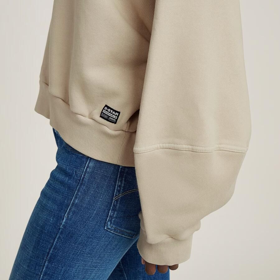 G-Star RAW Overdyed Big Sleeve Oversized Sweater Beige Dames - Foto 4