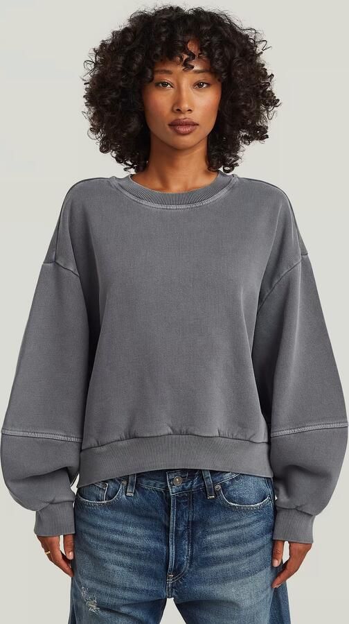 G-Star RAW Overdyed Big Sleeve Oversized Sweater Grijs Dames