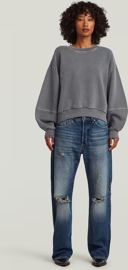 G-Star RAW Overdyed Big Sleeve Oversized Sweater Grijs Dames - Foto 6