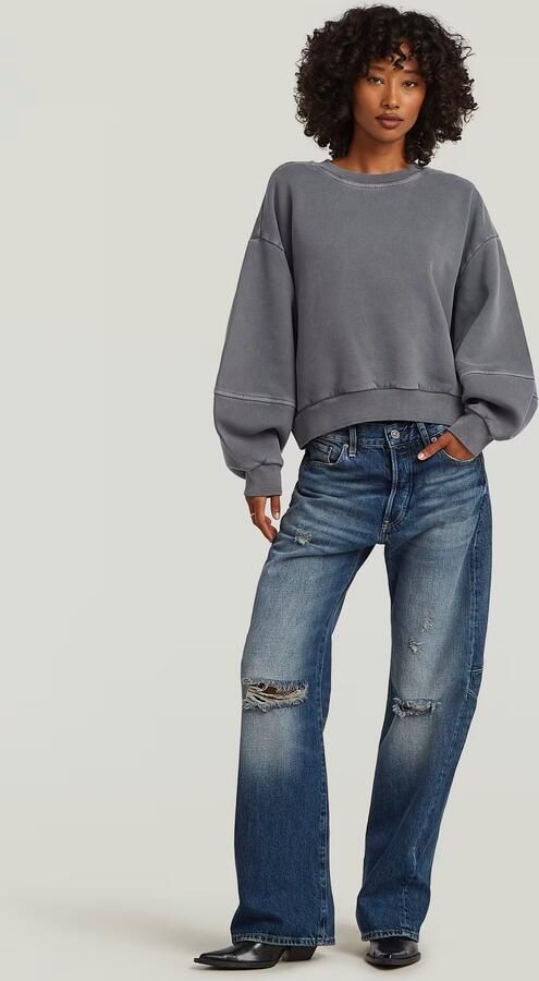 G-Star RAW Overdyed Big Sleeve Oversized Sweater Grijs Dames - Foto 4
