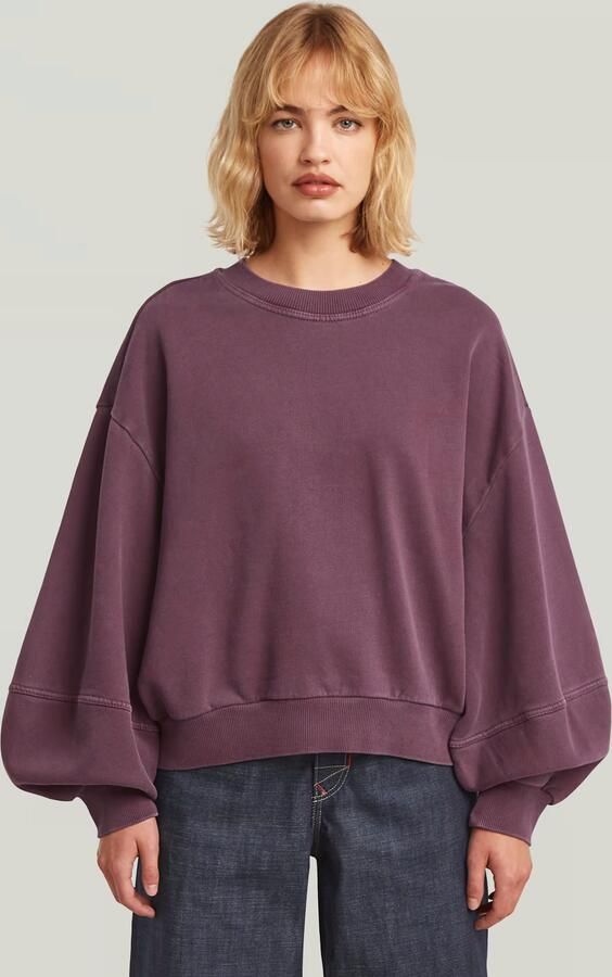G-Star RAW Overdyed Big Sleeve Oversized Sweater Rood Dames - Foto 7