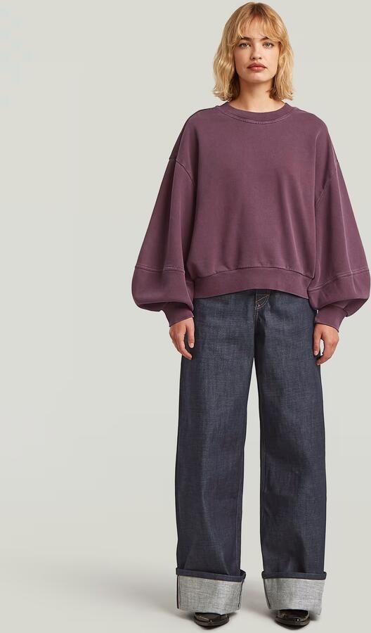 G-Star RAW Overdyed Big Sleeve Oversized Sweater Rood Dames - Foto 5