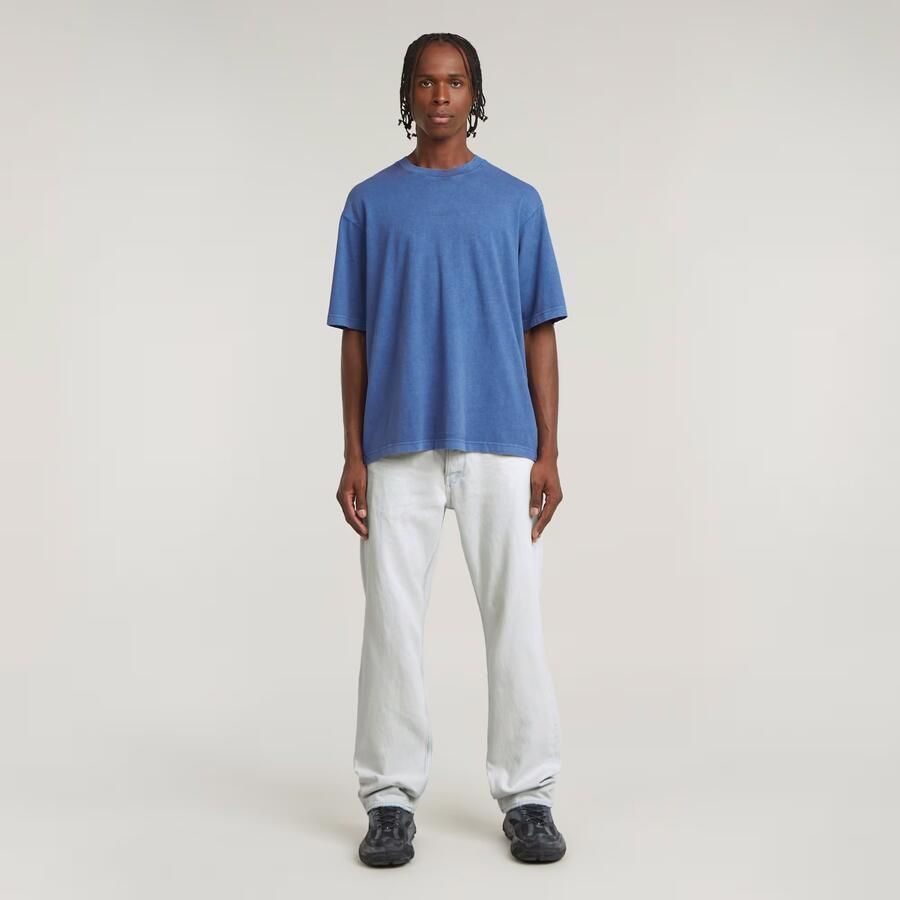 G-Star RAW Overdyed Center Chest Boxy T-Shirt Midden blauw Heren - Foto 3