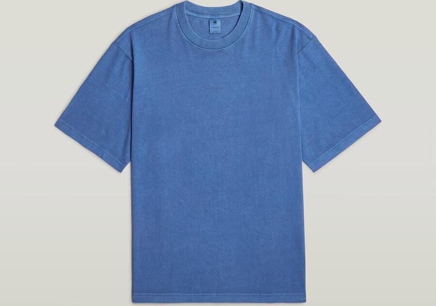 G-Star RAW Overdyed Center Chest Boxy T-Shirt Midden blauw Heren - Foto 7