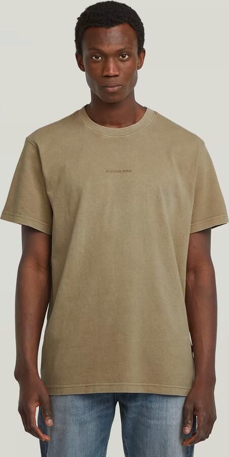 G-Star RAW Overdyed Center Chest Loose T-Shirt Beige Heren - Foto 7