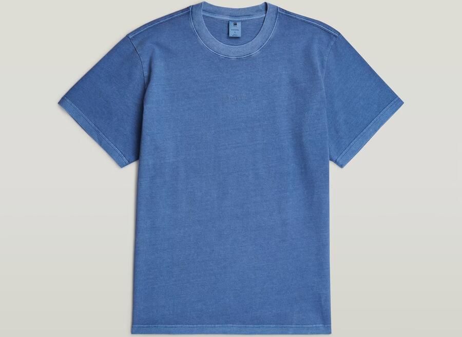 G-Star RAW Overdyed Center Chest Loose T-Shirt Midden blauw Heren - Foto 3