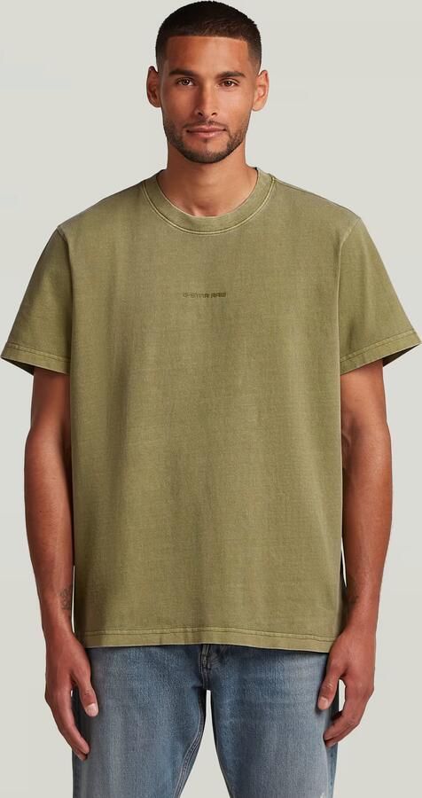 G-Star RAW Overdyed Center Chest T-shirt Groen Heren - Foto 7