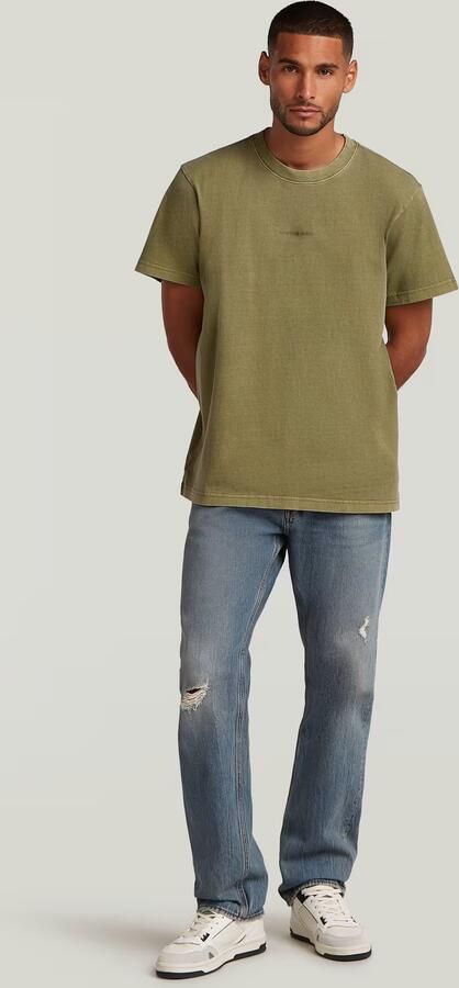 G-Star RAW Overdyed Center Chest T-shirt Groen Heren - Foto 6