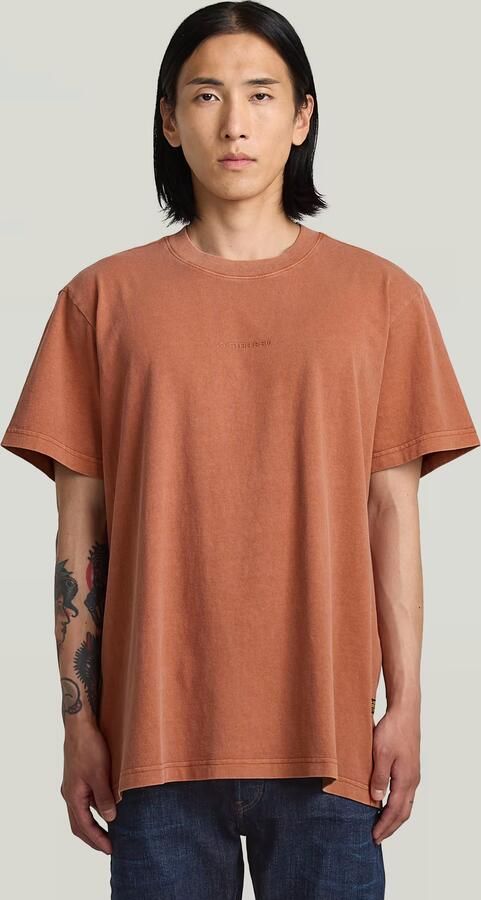 G-Star RAW Overdyed Center Chest T-shirt Rood Heren - Foto 7