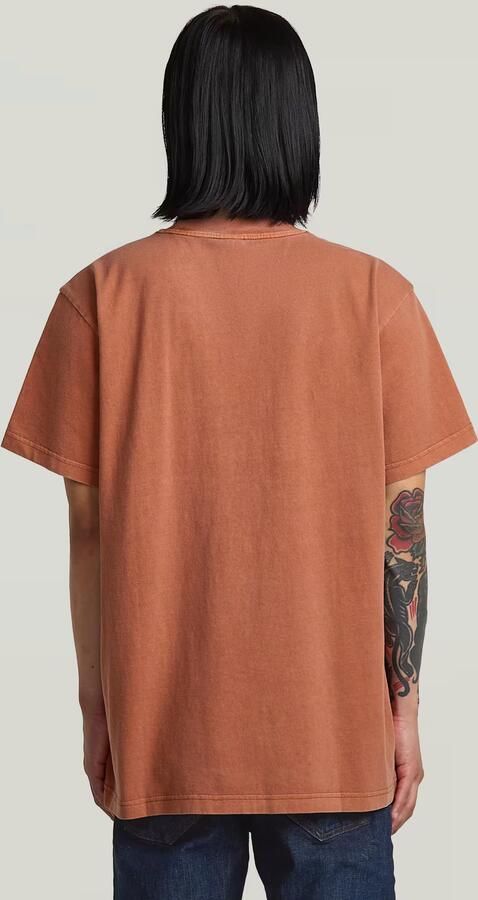 G-Star RAW Overdyed Center Chest T-shirt Rood Heren - Foto 6
