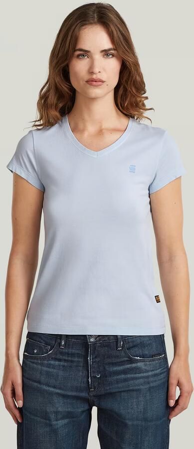 G-Star RAW Overdyed Eyben Slim V 2.0 T-Shirt Lichtblauw Dames