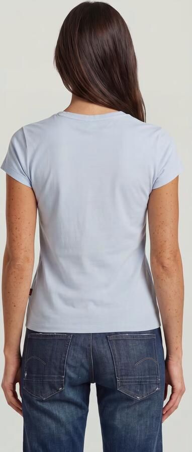 G-Star RAW Overdyed Eyben Slim V 2.0 T-Shirt Lichtblauw Dames - Foto 6