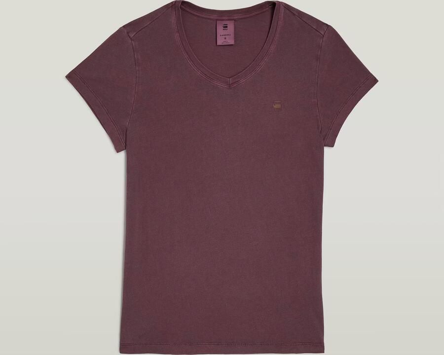 G-Star RAW Overdyed Eyben Slim V-hals T-shirt Rood Dames - Foto 5