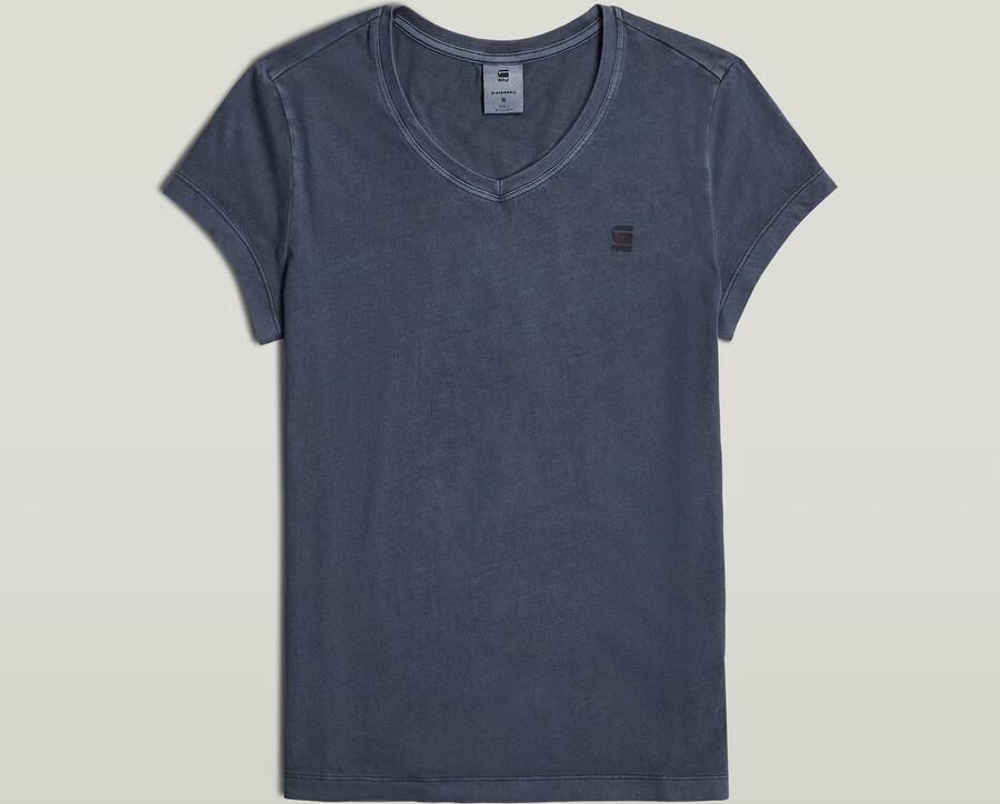G-Star RAW Overdyed Eyben Slim V-Hals Top 2.0 Donkerblauw Dames - Foto 9