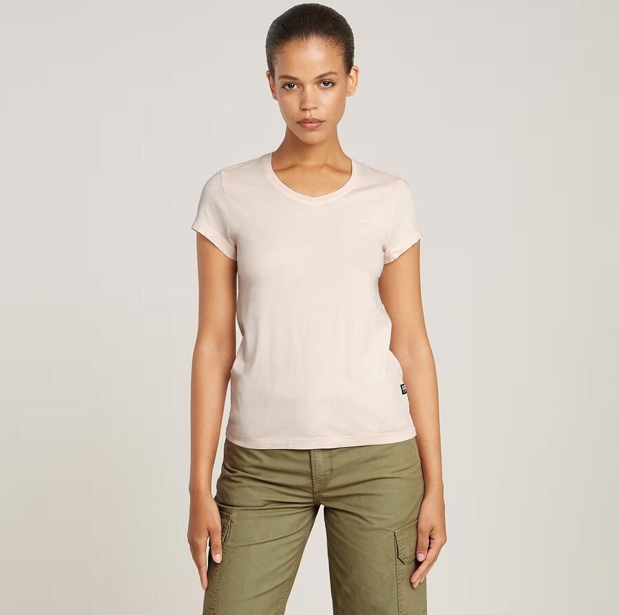 G-Star RAW Overdyed Eyben Slim V-Hals Top 2.0 Roze Dames - Foto 7