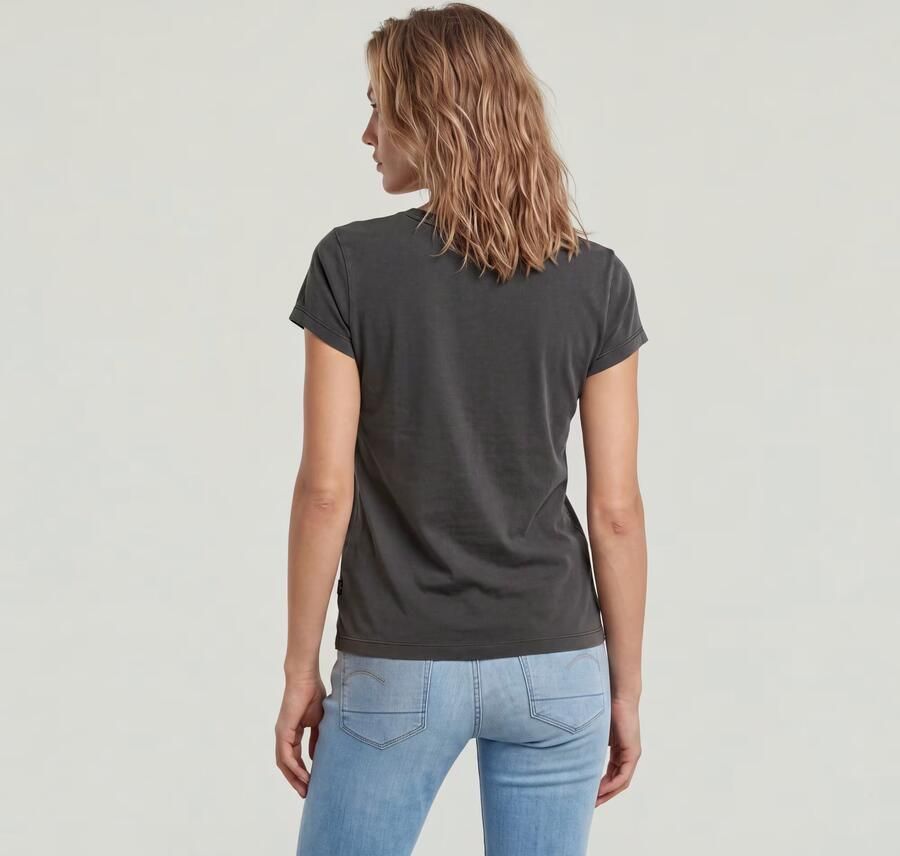 G-Star RAW Overdyed Eyben Slim V-Hals Top 2.0 Zwart Dames - Foto 9