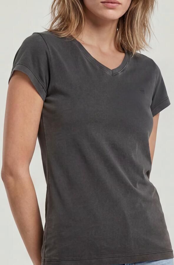 G-Star RAW Overdyed Eyben Slim V-Hals Top 2.0 Zwart Dames - Foto 11