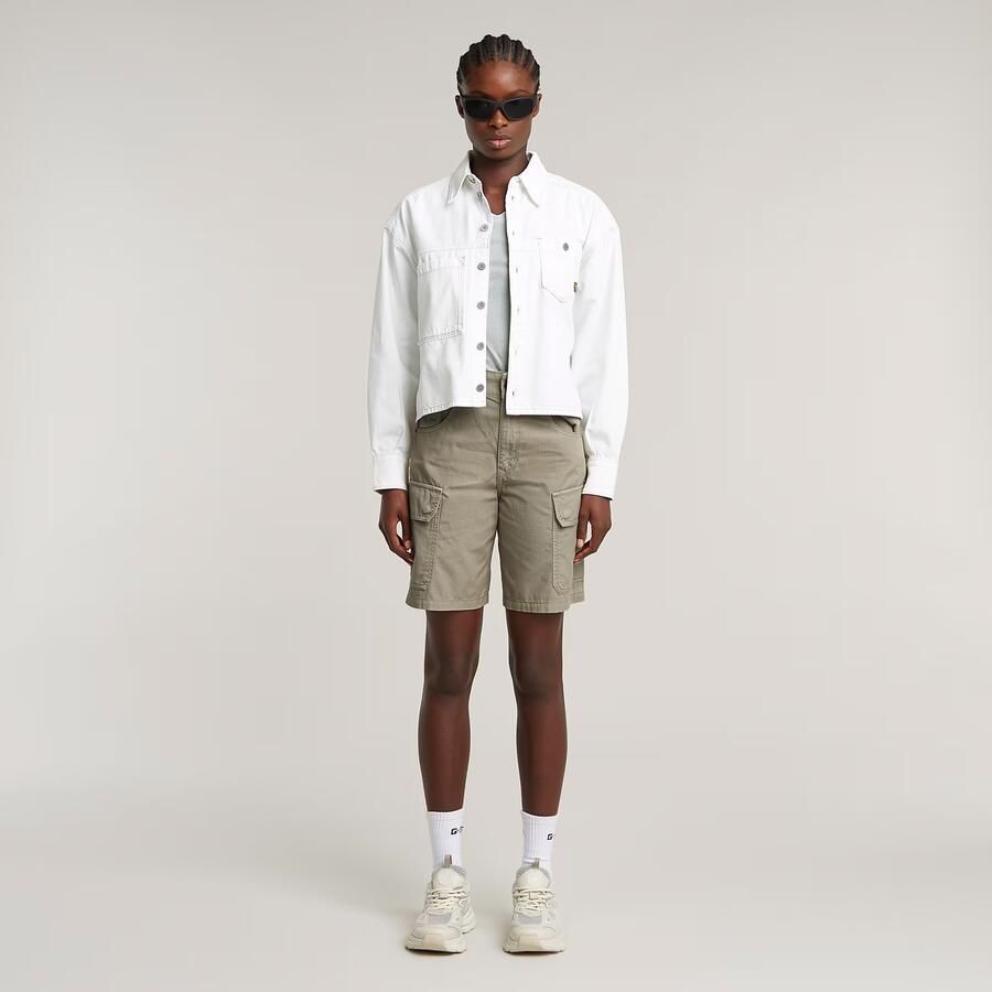 G-Star RAW Overdyed Eyben Slim V-Neck Top Lichtblauw Dames