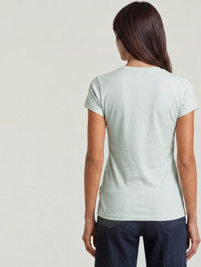 G-Star RAW Overdyed Eyben Slim V-Neck Top Lichtblauw Dames - Foto 10