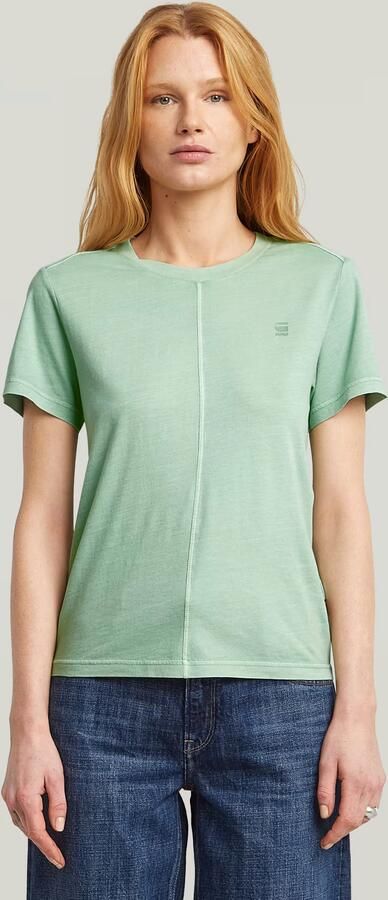 G-Star RAW Overdyed Front Seam T-Shirt Groen Dames - Foto 7