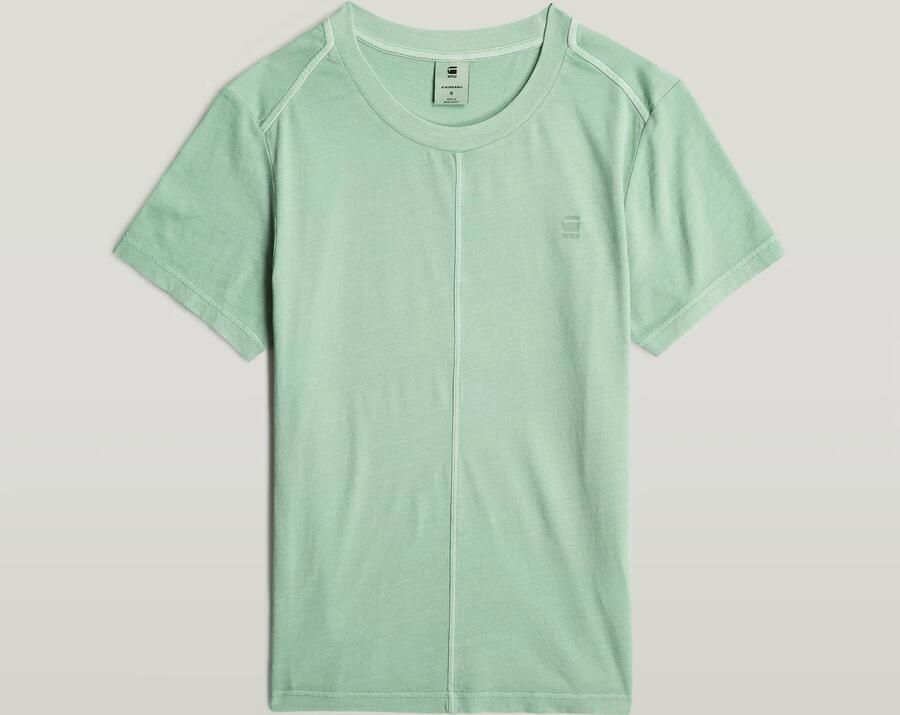 G-Star RAW Overdyed Front Seam T-Shirt Groen Dames - Foto 4