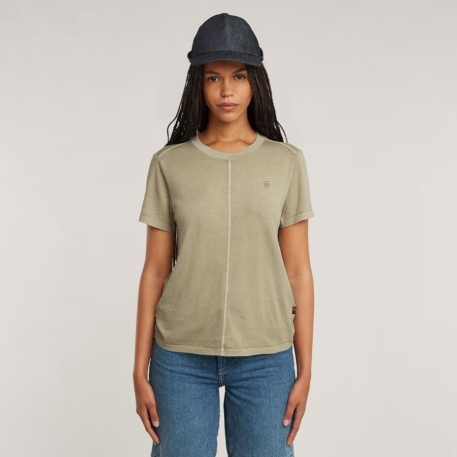 G-Star Raw T-shirt D24499-B059 OVERDYED FRONT SEAM TOP-H037 LIGHT TOGGEE - Foto 8