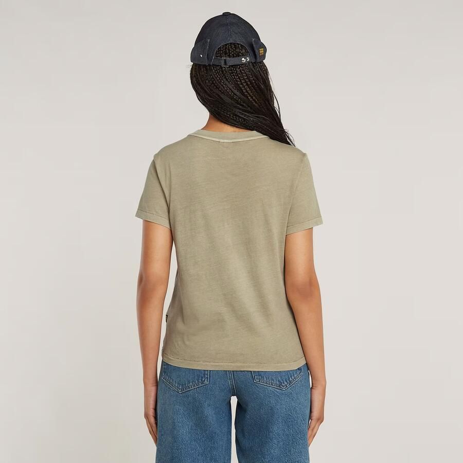 G-Star Raw T-shirt D24499-B059 OVERDYED FRONT SEAM TOP-H037 LIGHT TOGGEE