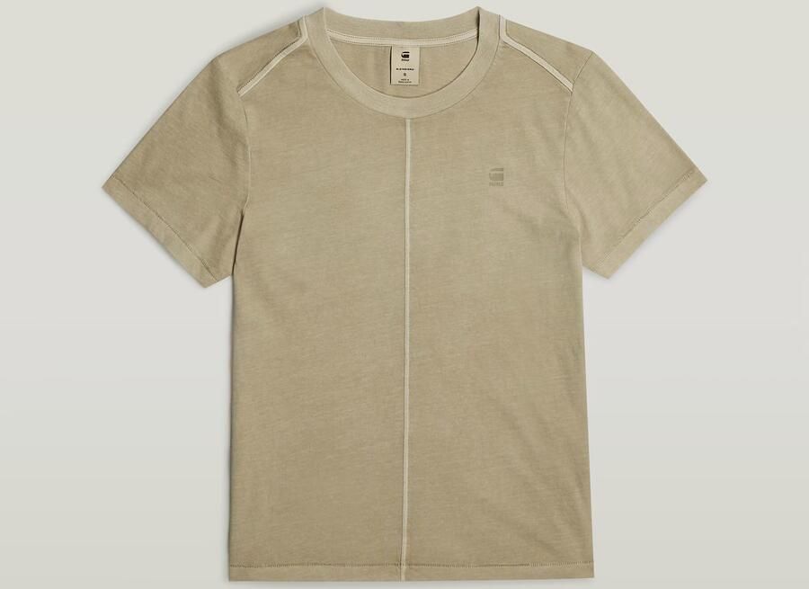 G-Star Raw T-shirt D24499-B059 OVERDYED FRONT SEAM TOP-H037 LIGHT TOGGEE - Foto 7