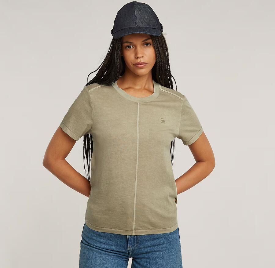 G-Star Raw T-shirt D24499-B059 OVERDYED FRONT SEAM TOP-H037 LIGHT TOGGEE - Foto 5