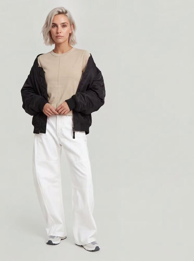 G-Star RAW Overdyed Front Seam Top Beige Dames - Foto 7
