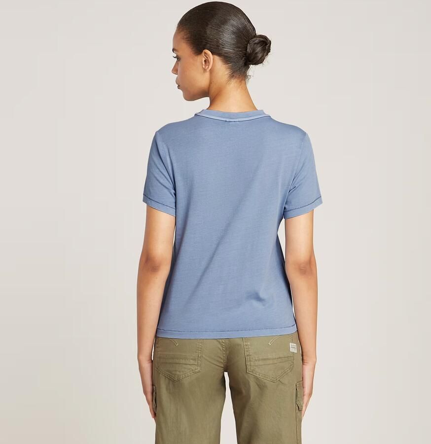 G-Star RAW Overdyed Front Seam Top Lichtblauw Dames - Foto 7