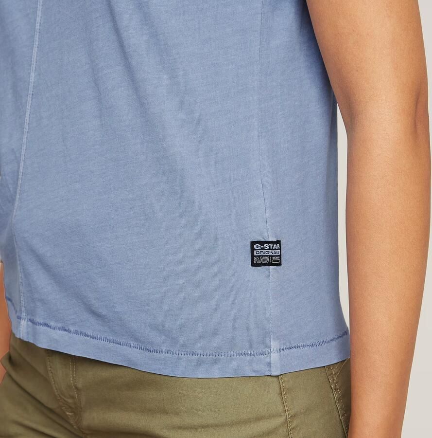 G-Star RAW Overdyed Front Seam Top Lichtblauw Dames - Foto 5