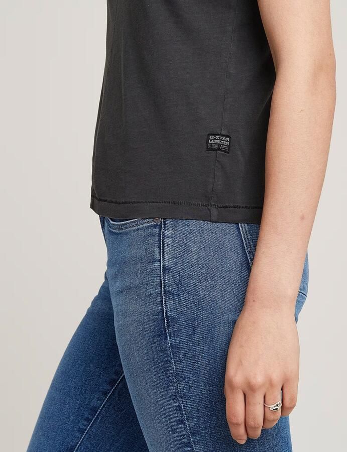 G-Star RAW Overdyed Front Seam Top Zwart Dames - Foto 7