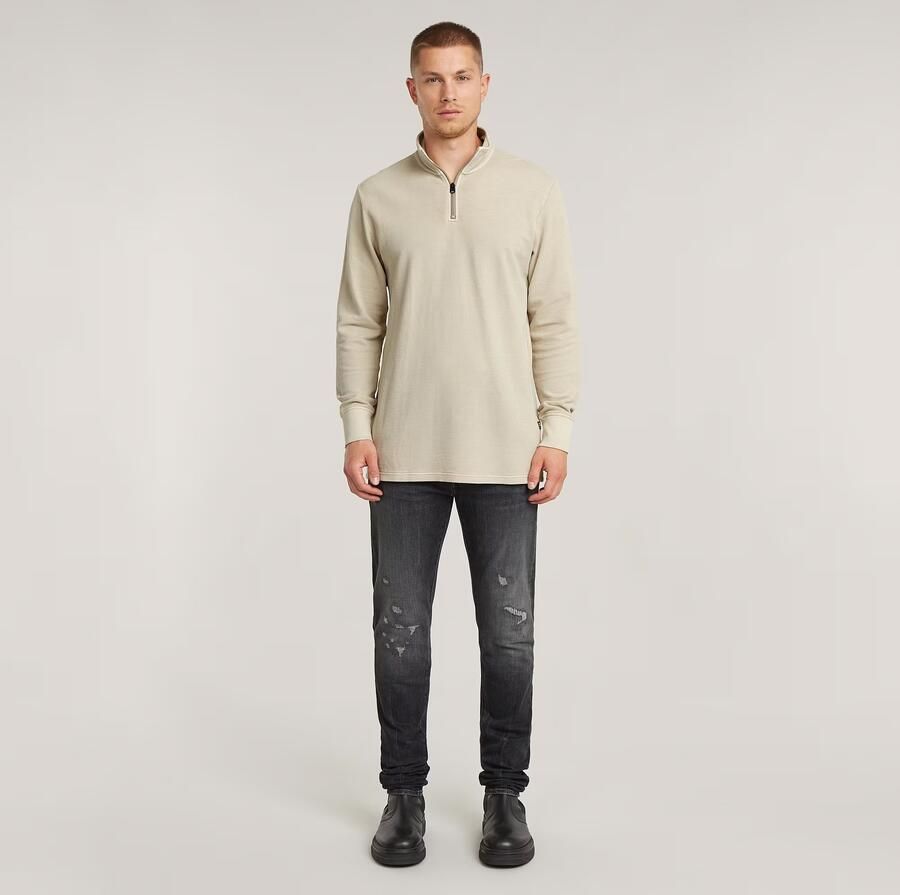 G-Star RAW Overdyed Half Zip Tweeter Beige Heren - Foto 3