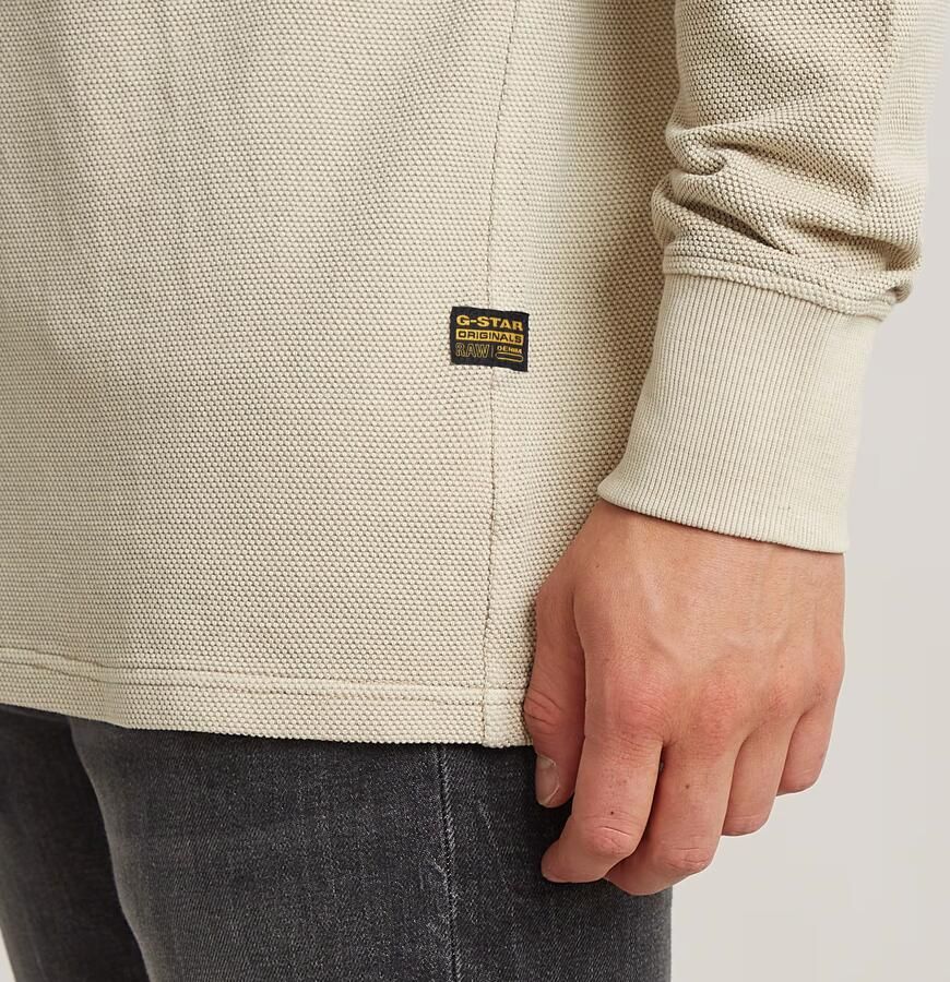 G-Star RAW Overdyed Half Zip Tweeter Beige Heren - Foto 5