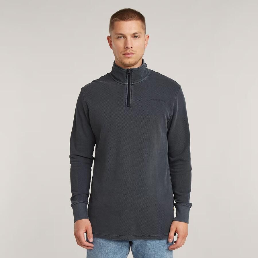 G-Star RAW Overdyed Half Zip Tweeter Donkerblauw Heren - Foto 7