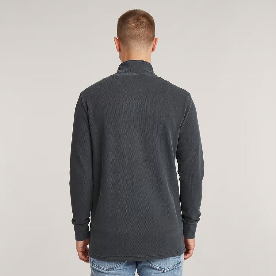 G-Star RAW Overdyed Half Zip Tweeter Donkerblauw Heren