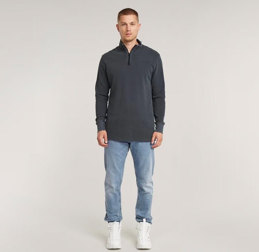 G-Star RAW Overdyed Half Zip Tweeter Donkerblauw Heren - Foto 4