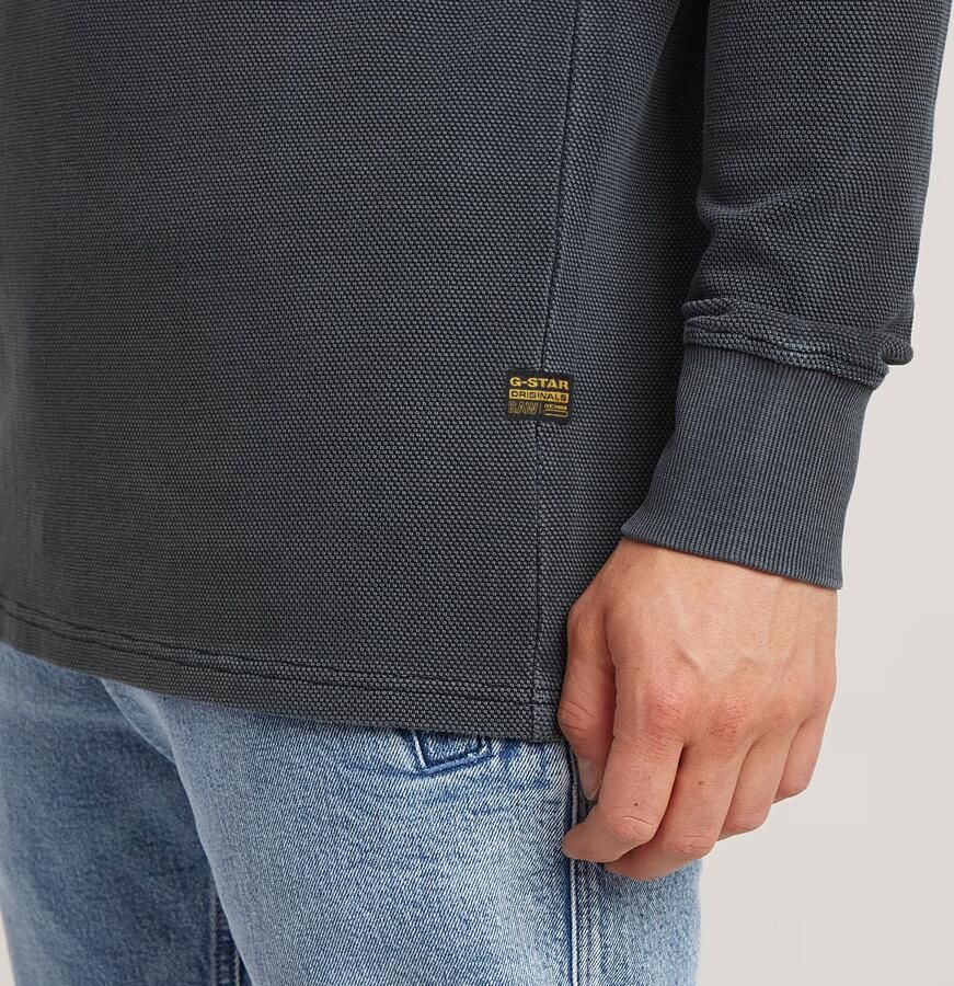 G-Star RAW Overdyed Half Zip Tweeter Donkerblauw Heren - Foto 5