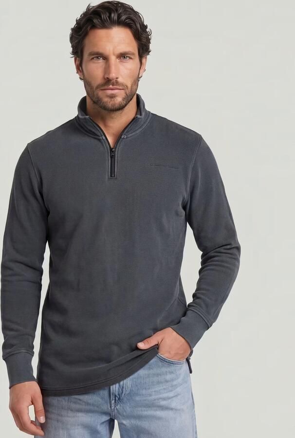 G-Star RAW Overdyed Half Zip Tweeter Donkerblauw Heren - Foto 5