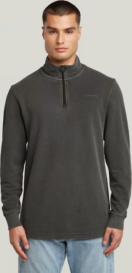 G-Star RAW Overdyed Half Zip Tweeter Grijs Heren - Foto 7