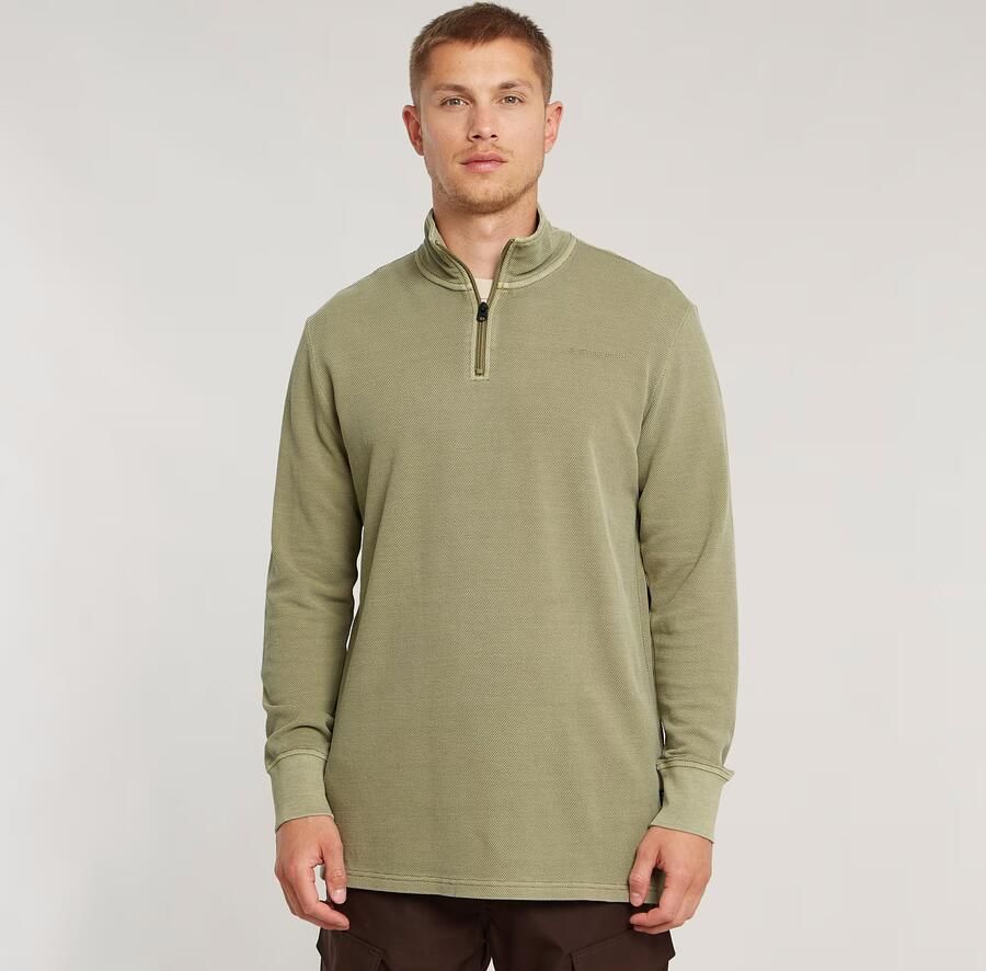 G-Star RAW Overdyed Half Zip Tweeter Groen Heren - Foto 7