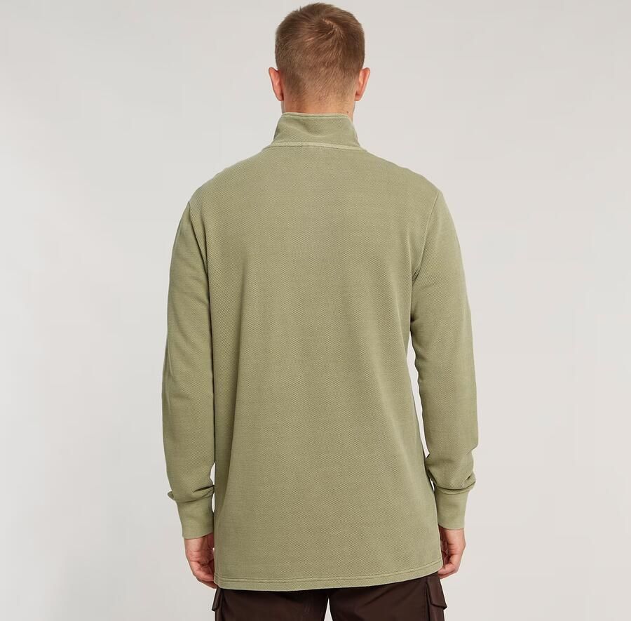 G-Star RAW Overdyed Half Zip Tweeter Groen Heren - Foto 4