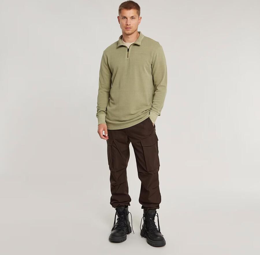 G-Star RAW Overdyed Half Zip Tweeter Groen Heren - Foto 5