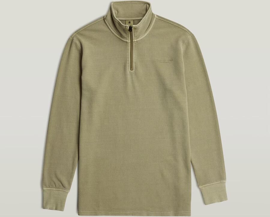 G-Star RAW Overdyed Half Zip Tweeter Groen Heren - Foto 6